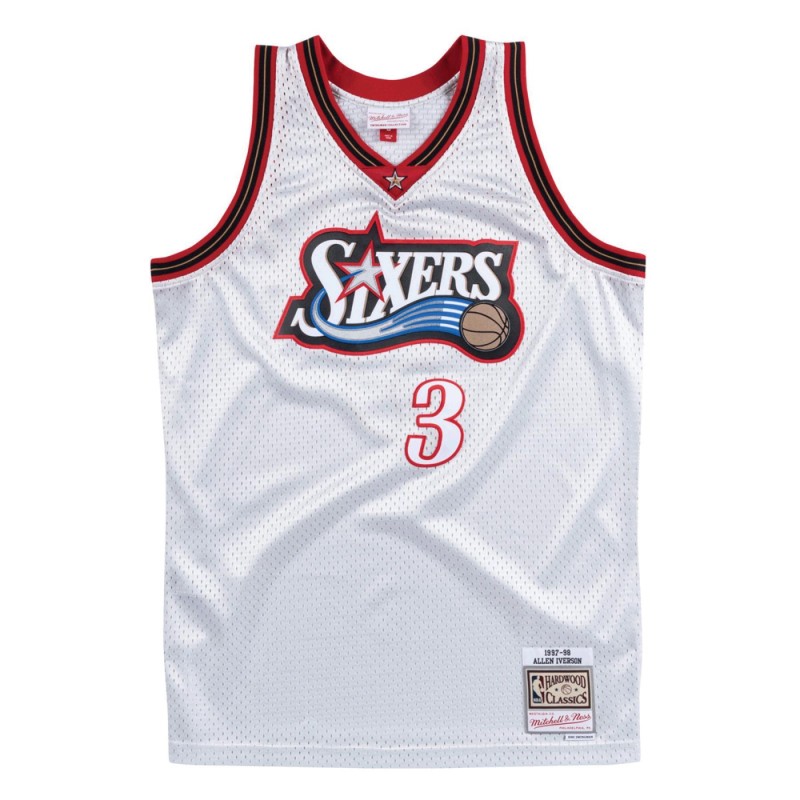 Maillot Philadelphia 76ers Sixers Blanc Allen Iverson 1997